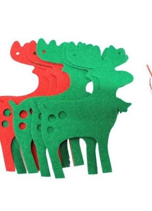 Новорічна гірлянда олені 2,8м червоно-зелений1 фото