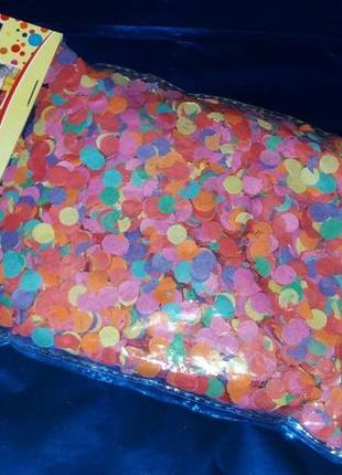 Конфетти кружки бумажные 40 г разноцветный2 фото