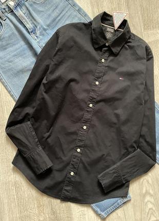 Tommy hilfiger жіноча сорочка, рубашка, базова чорна сорочка, блузка, блуза3 фото