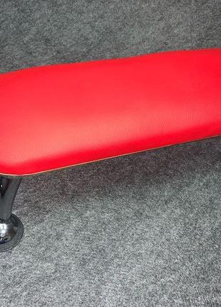 Підставка підлокітник для манікюру unail хром ніжки червоний1 фото