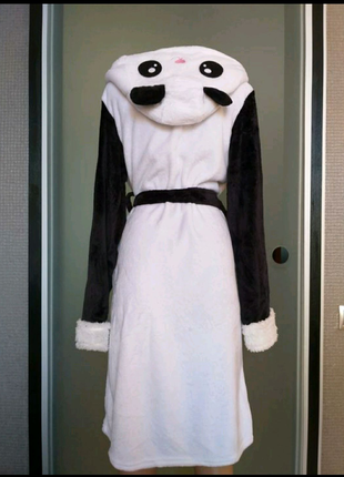 Шикарний теплий халат весела панда.8 фото