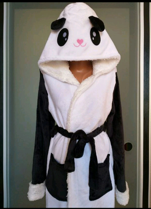Шикарний теплий халат весела панда.9 фото