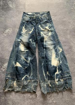 Extremely oversized faded jeans streetwear y2k sk8 vintage archive punk gothic opium avant  merch affliction  new rock1 фото