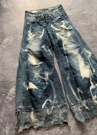 Extremely oversized faded jeans streetwear y2k sk8 vintage archive punk gothic opium avant  merch affliction  new rock2 фото