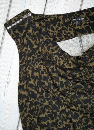 💥1+1=3 фірмова блуза блузка з леопардовим принтом warehouse, розмір 46 - 484 фото