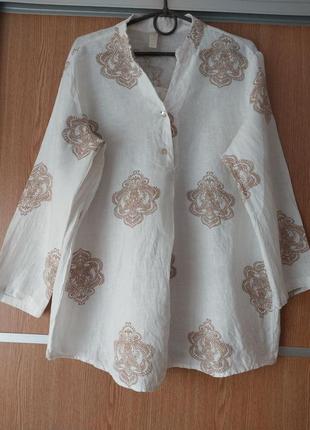 Рубашка льняная размер l