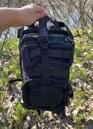 Тактический рюкзак для военных, охоты, рыбалки, походов, путешествий и спорта. цвет черный2 фото
