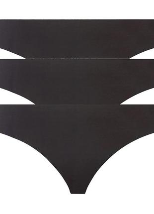 Женские стринги esmara®, 3шт., размер m/l, цвет черный
