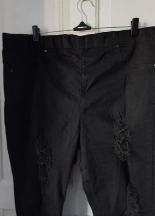 Распродажа рваные стрейчевые джинсы джеггинсы скинни4 фото