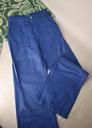 Актуальные широкие джинсы насыщено синие tally weijl2 фото
