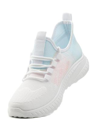 Кроссовки женские текстильные белые 2474т