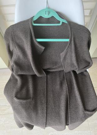 Шерстяной теплый кардиган 3