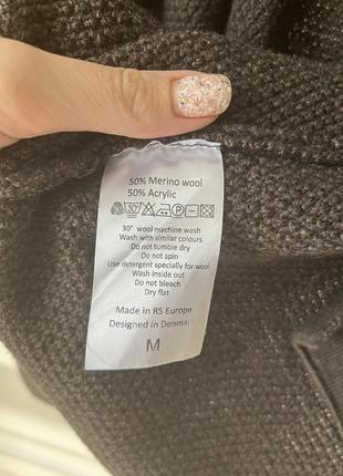 Шерстяной теплый кардиган 2