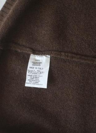 Базовый коричневый кашемировый женский свитер edward`s, размер s, m6 фото