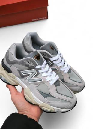 Чоловічі кросівки нью беланс 9060 new balance 9060 світло-сірі