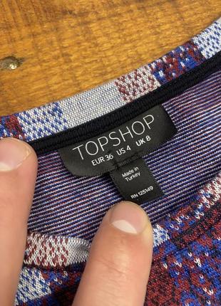 Жіноча футболка у клітинку topshop (топшоп срр ідеал оригінал різнокольорова)4 фото