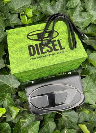 Сумка жіноча клатч diesel чорний дезель через плече