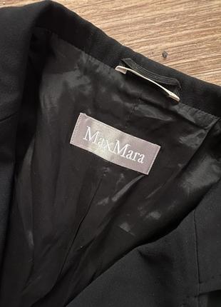 Брендовый пиджак max mara, классический пиджак, чёрный жакет, трендовый блейзер4 фото