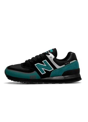 Демісезон new balance 574 tp2 black turquoise