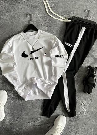 Весняний спортивний костюм nike - nasa: світшот + штани