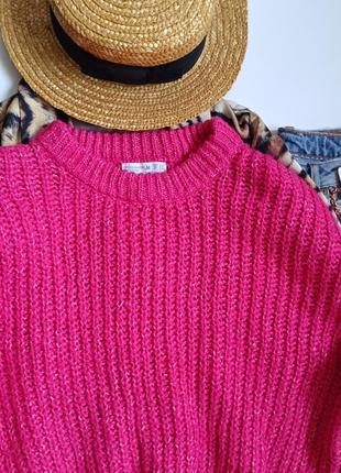 🐝 яркий малиновый свитер primark 12/146 фото