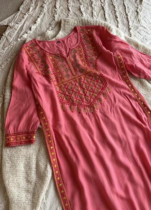 Туника этно с вышивкой коттон
