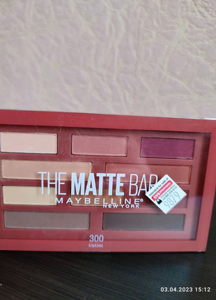 Тіні матові maybelline matte bar 300