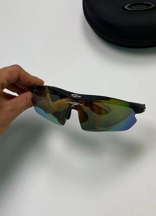 Солнцезащитные очки oakley black  тактические с поляризацией 5 линз для военных