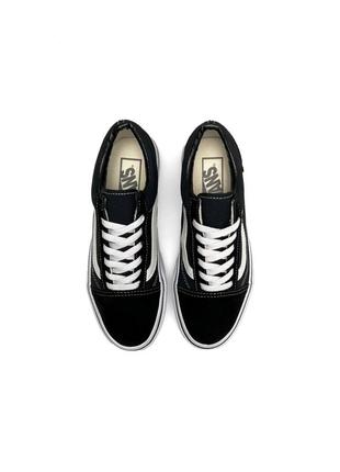 Демісезон  vans old skool black white premium5 фото