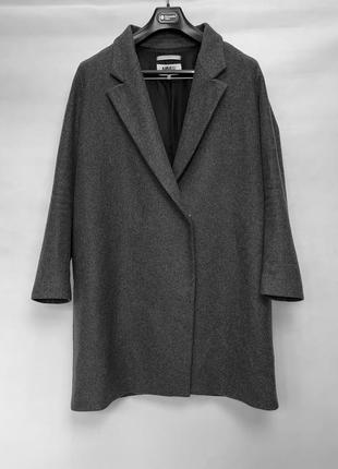 Mm6 maison martin margiela (42) серое шерстяное пальто