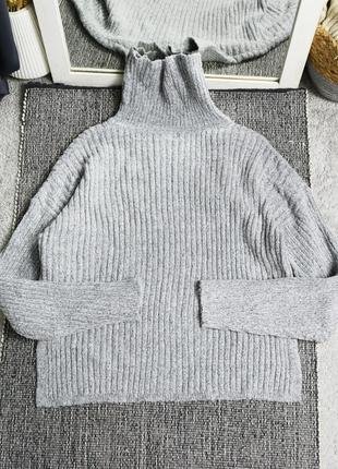 Новый серый свитер в рубчик missguided1 фото