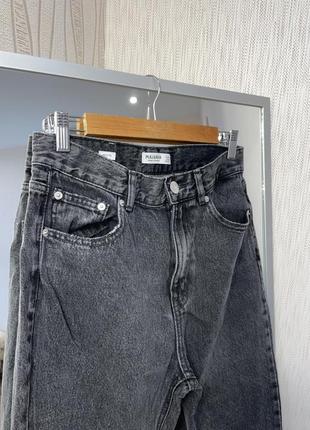 Идеальные базовые графитовые джинсовые mom на высокой посадке от pull &amp; bear5 фото