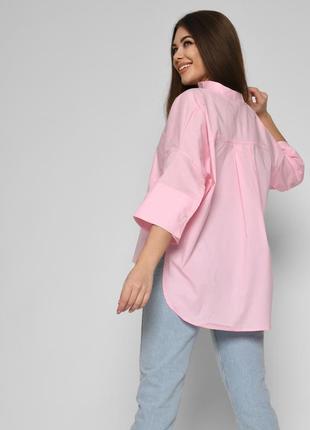 Розовая модная рубашка свободного фасона4 фото