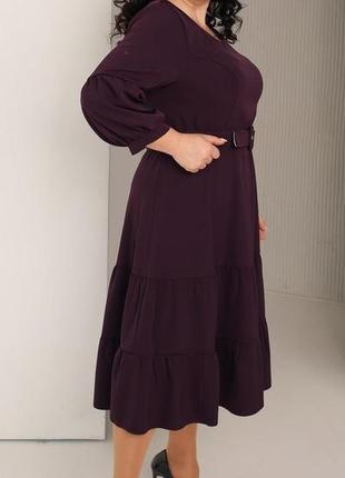 Стильное шелковое платье большие размеры (р.50-56)4 фото
