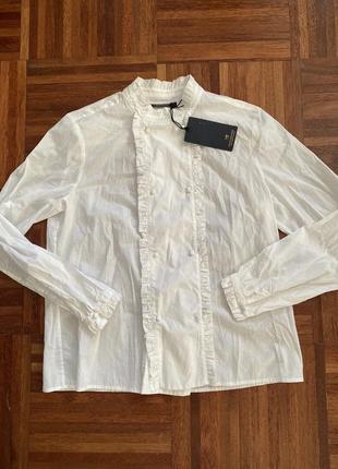 Новая белая хлопковая блуза рубашка scotch &amp;soda (maison scotch) xl нидерланды