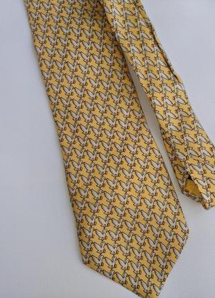 Шелковый галстук с гусями3 фото
