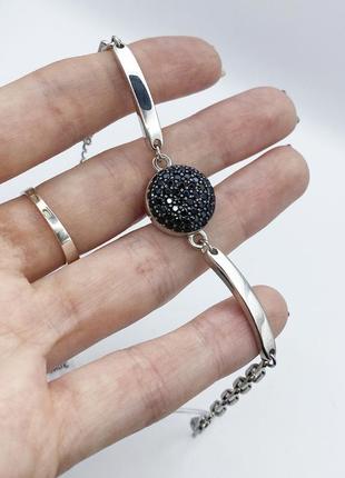 Браслет срібний з кубічним цирконієм "аліна" 17-21 8,4 г