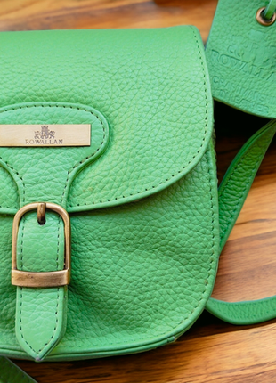 Rowallan кожаная зеленая сумочка кросс-боди
