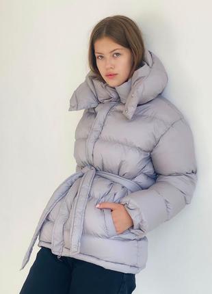 Зимняя куртка серая5 фото