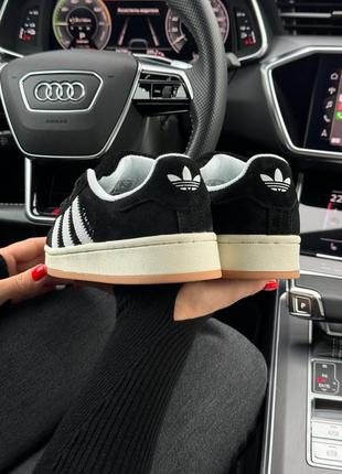 Кросівки adidas originals campus black white gum4 фото