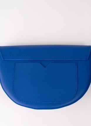 Женская сумка синяя сумка полукруг синий клатч сумочка кроссбоди через плечо3 фото