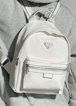Prada re-nylon small backpack white  ki05059