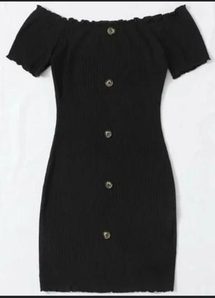 Літня маленька чорна сукня міні батал2 фото