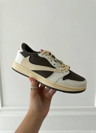 Кроссовки nike air jordan low x travis scott brown4 фото