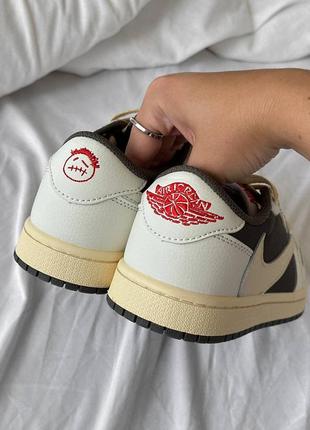 Кроссовки nike air jordan low x travis scott brown3 фото