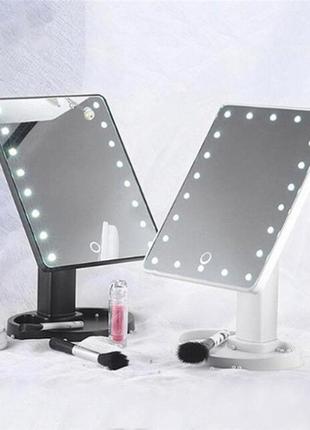 Дзеркало для макіяжу з 16 led підсвічуванням mirror white. колір3 фото