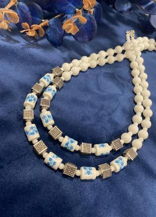 Ожерелье из натурального камня, изгарды