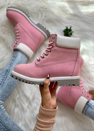 Timberland pink 🆕 шикарные осенние ботинки тимберленд 🆕 купить наложенный платёж2 фото