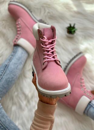 Timberland pink 🆕 шикарные осенние ботинки тимберленд 🆕 купить наложенный платёж3 фото