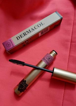 Туш для вій dermacol waterproof mascara